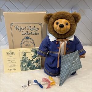 Robert Raikes Georgy Porgy Bear LE 304/750 1997 Wood Face w/ Box COA Kite